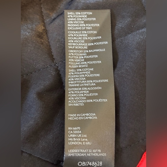 Free People We The Free Becca Bomber Jacket Oversize Puffer Red Size Large - Picture 7 of 7